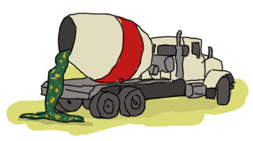 A cement truck